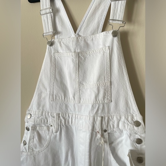 NWT Good American Good 90s white denim Overalls - Picture 11 of 16